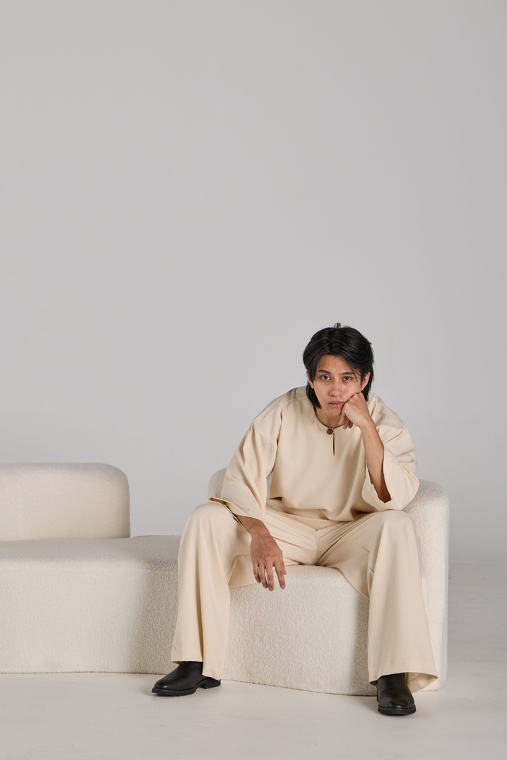 Bentara Baju Melayu in Soft Beige