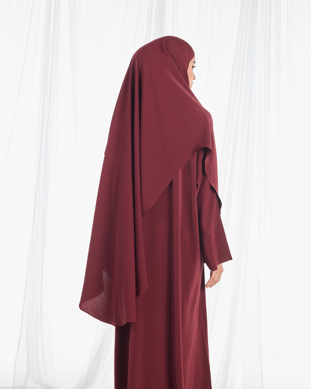 PO II : Safa Khimar Umrah Set in Maroon
