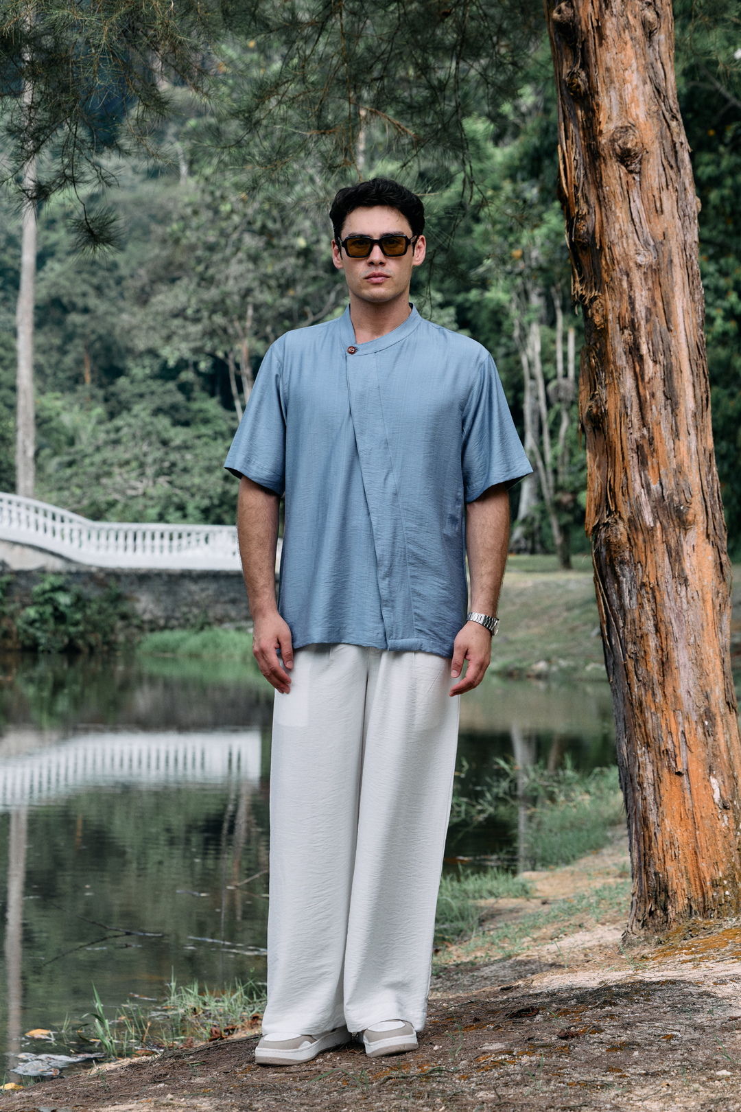 Aruna Linen Shirt in Sky