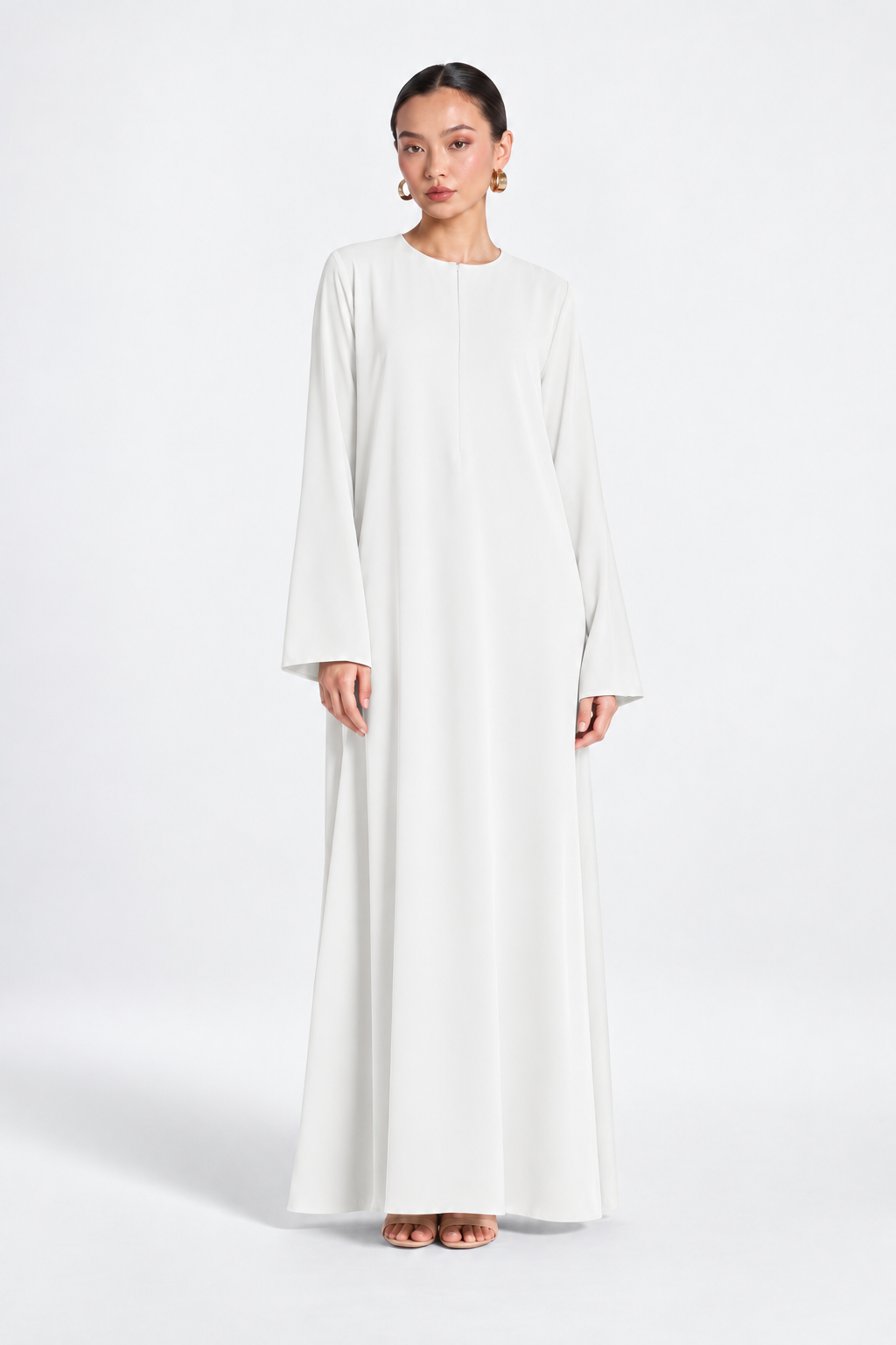 Basic Nidha Abaya Inner in White