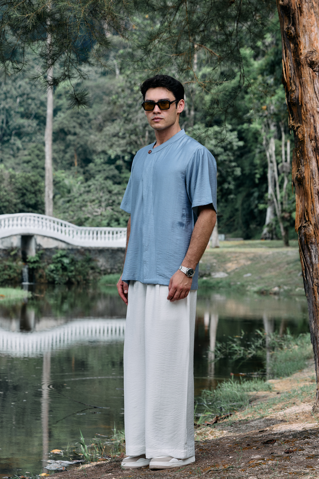 Aruna Linen Shirt in Sky