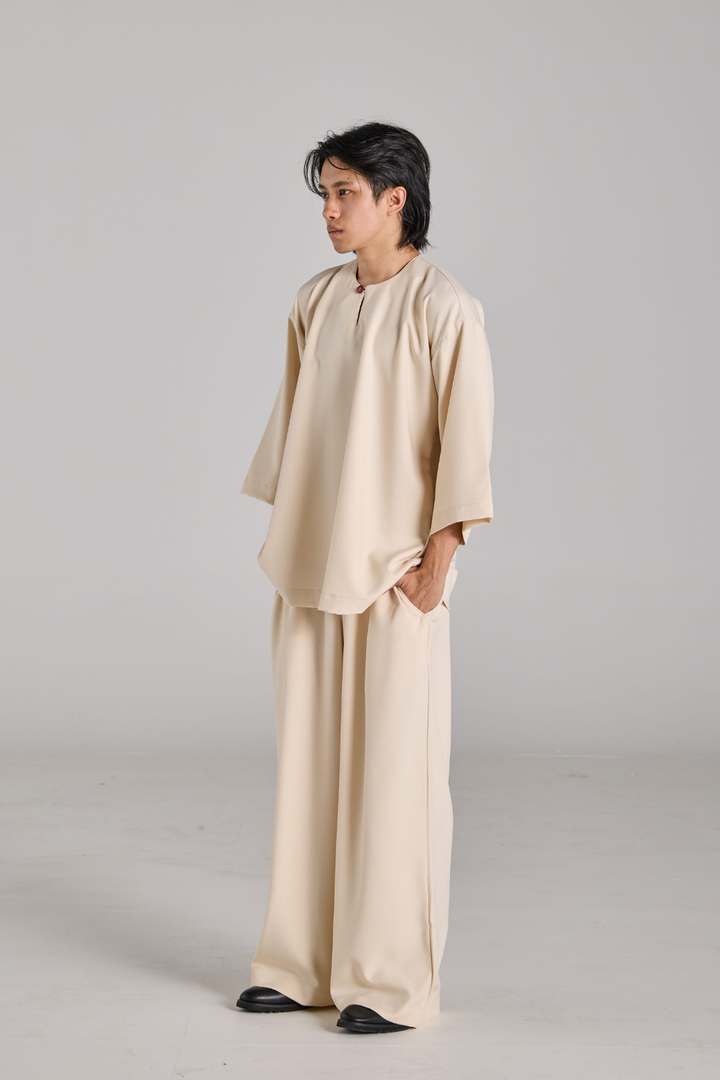 Bentara Baju Melayu in Soft Beige