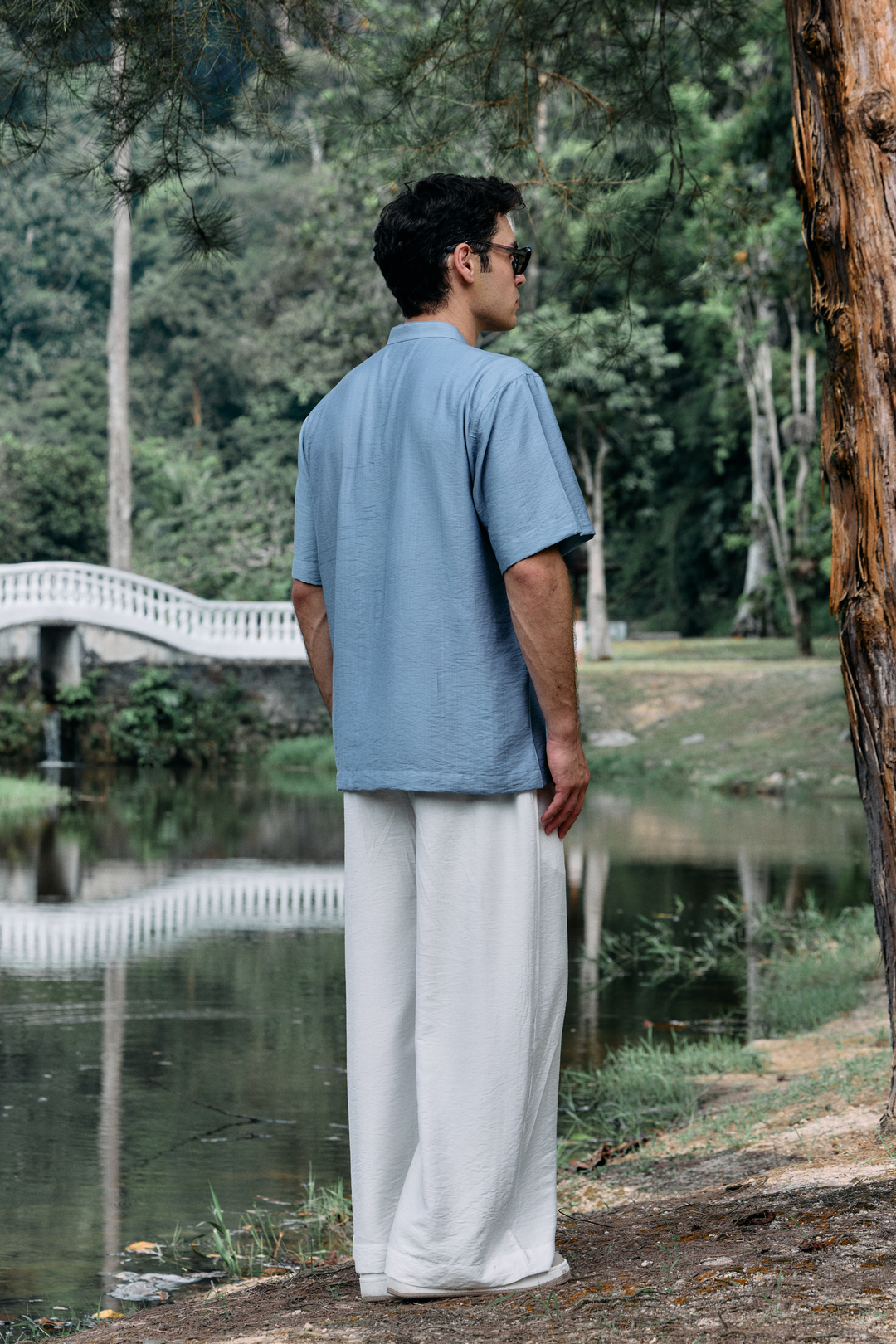 Aruna Linen Shirt in Sky