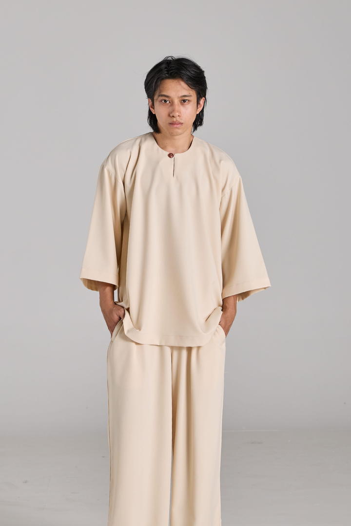 Bentara Baju Melayu in Soft Beige