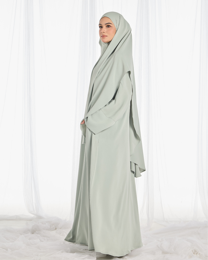 PO III : Warda Khimar Umrah Set in Mint