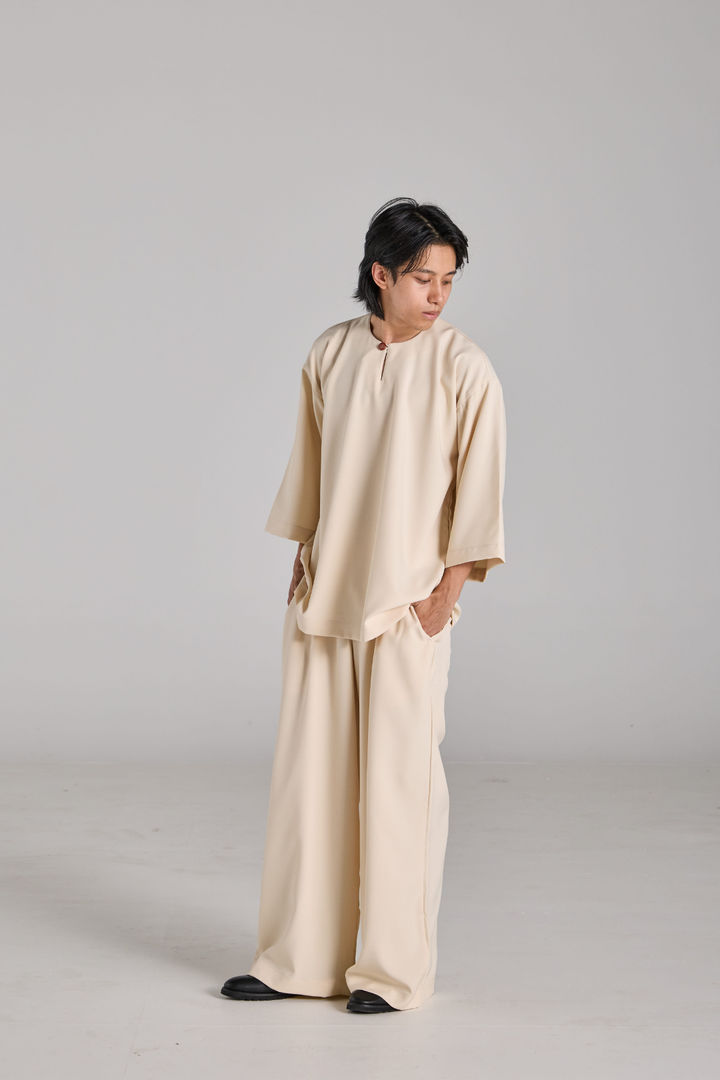 Bentara Baju Melayu in Soft Beige