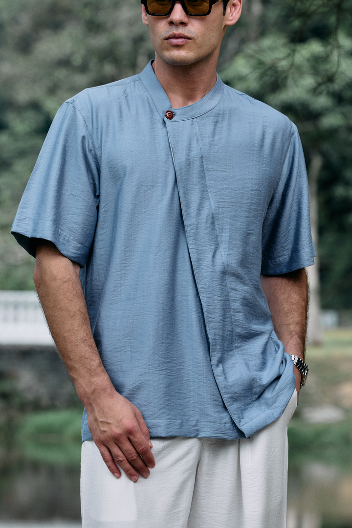Aruna Linen Shirt in Sky