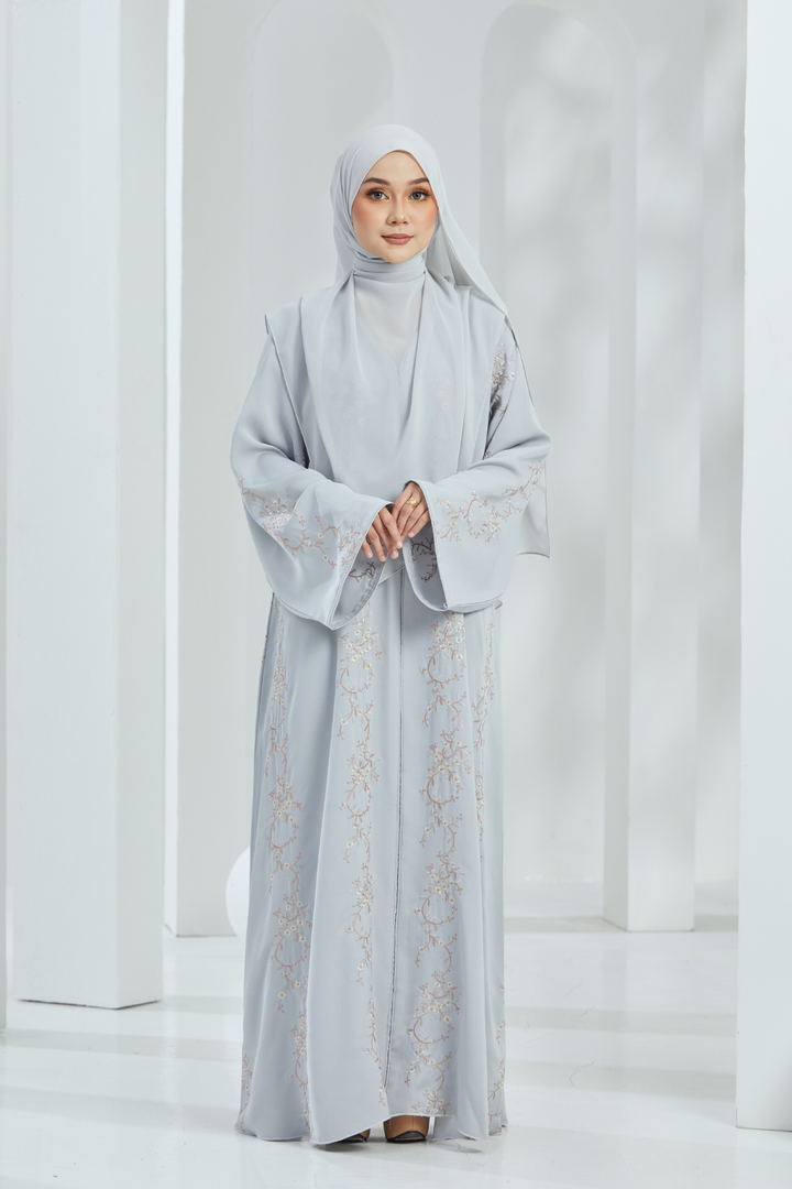 Luna Abaya in Grey