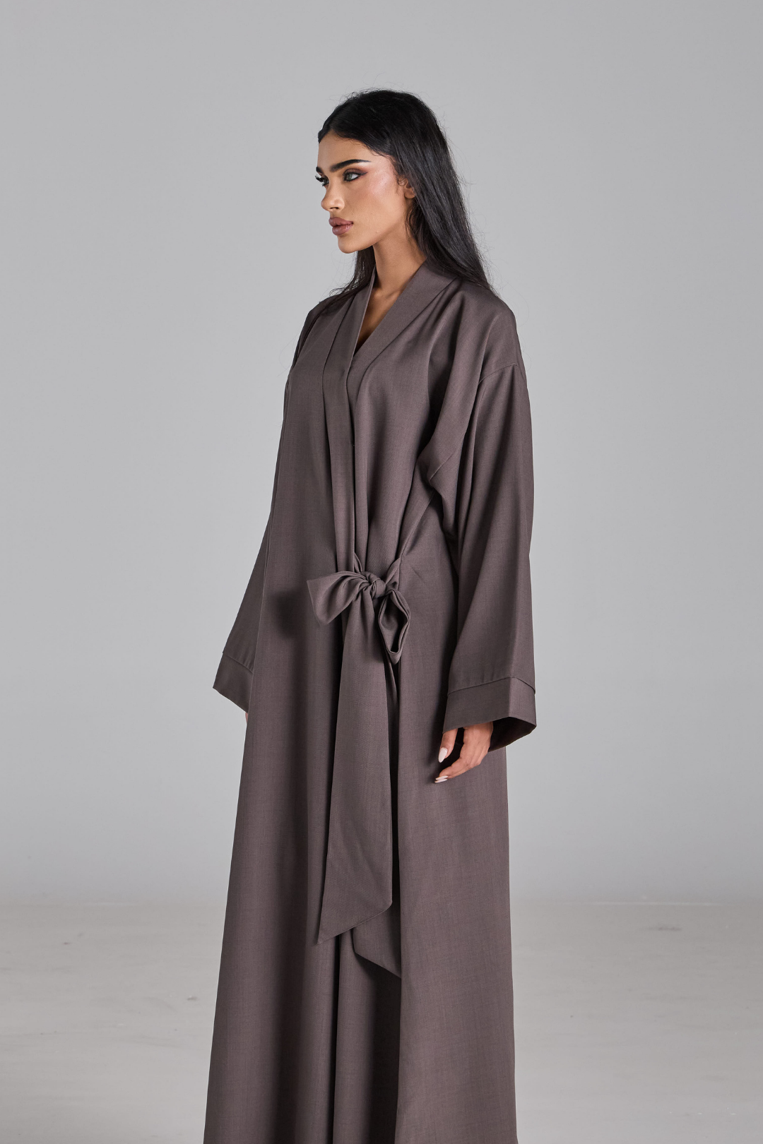 Taline Abaya in Smoke Grey