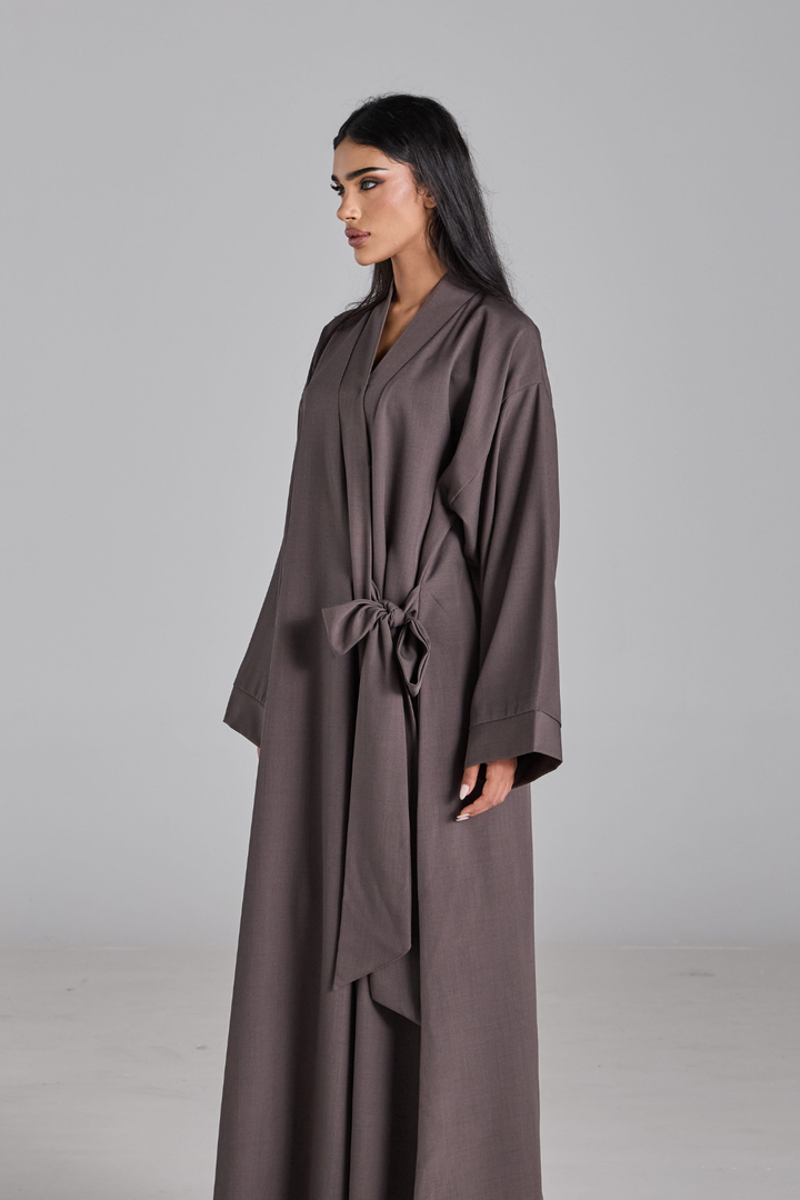 Taline Abaya in Smoke Grey
