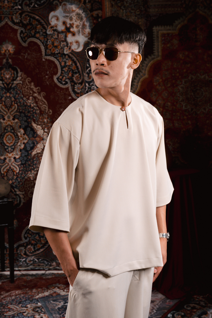 Bentara Baju Melayu in Soft Beige