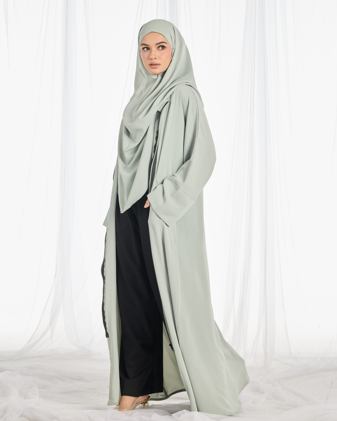 PO II : Safa Khimar Umrah Set in Dusty Rose