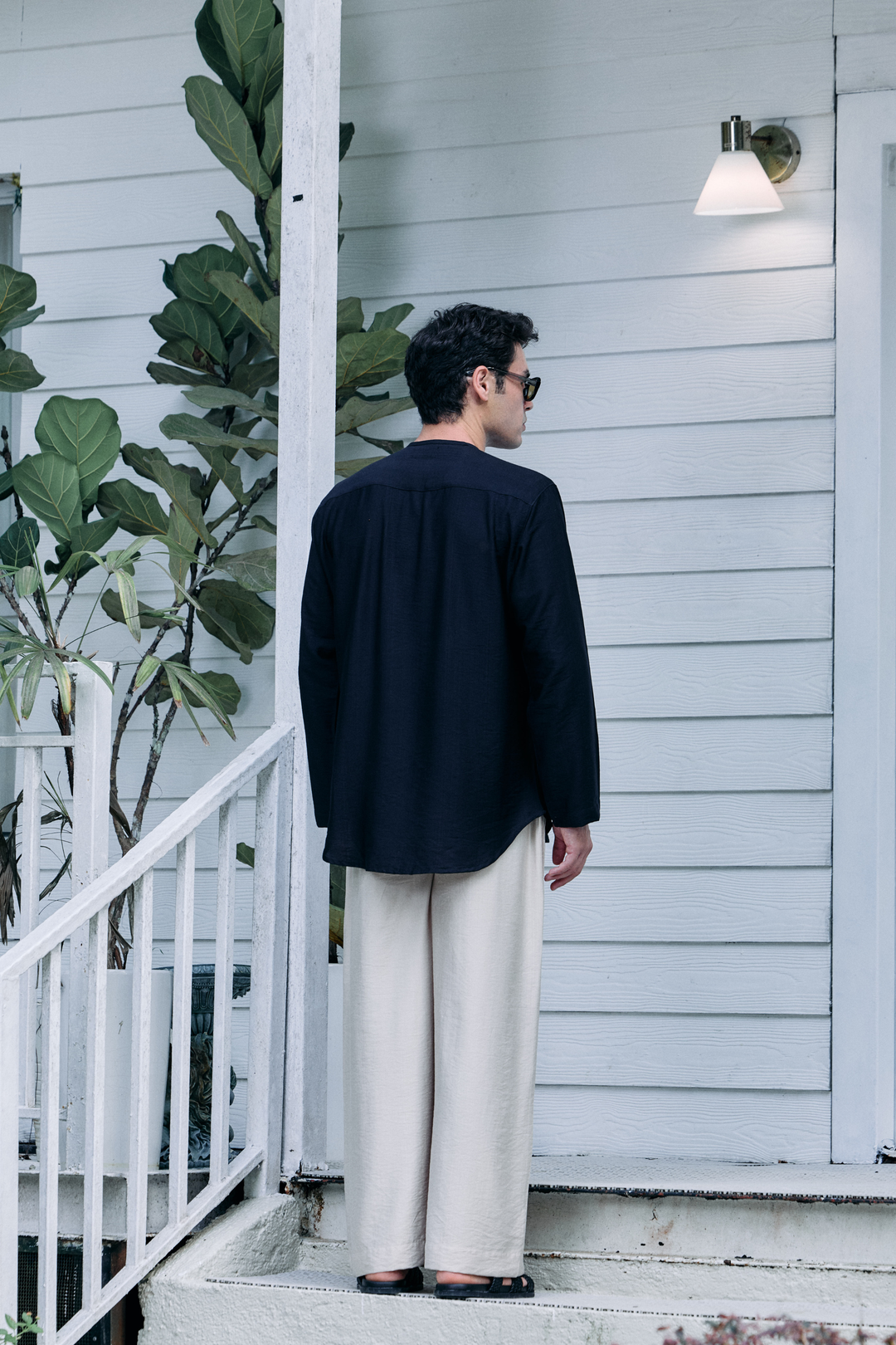 Terra Linen Top in Black
