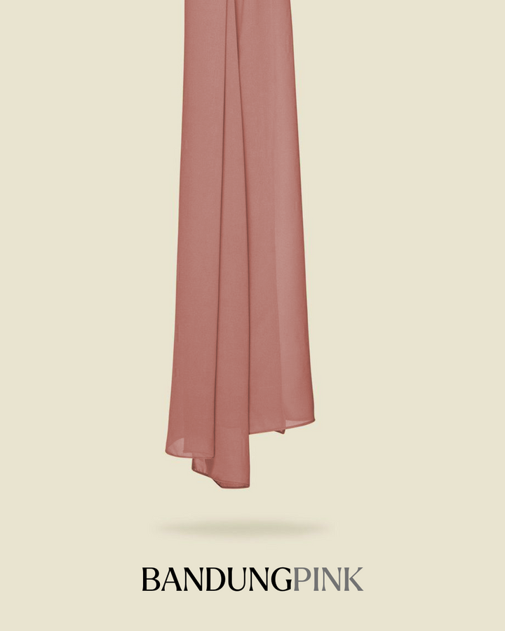 Leya Curved Tie Back Korean Chiffon Shawl
