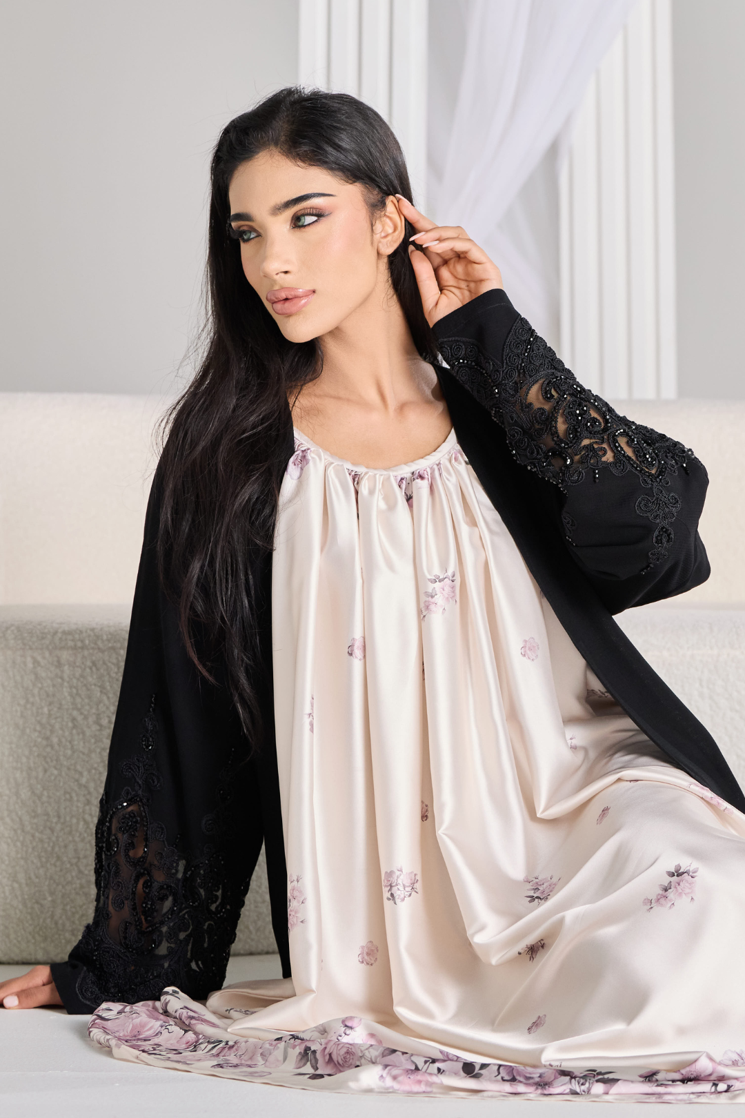 Layali Silk Slip in Aurora Pink