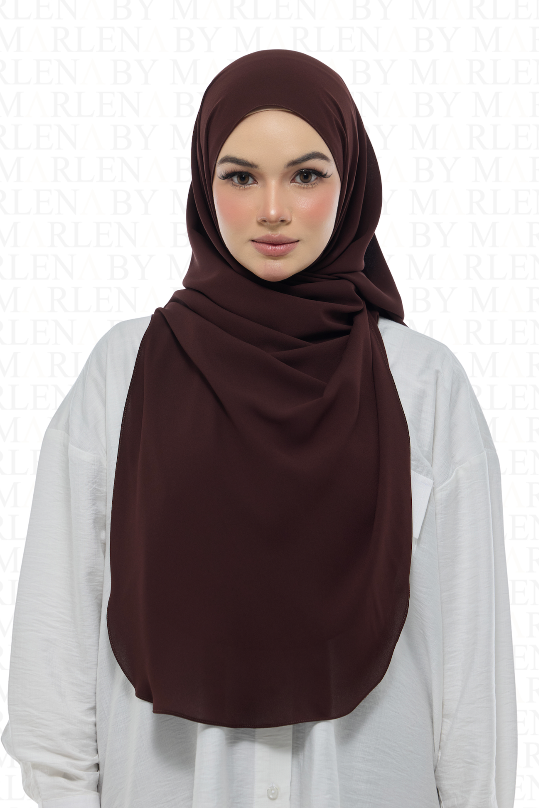 Leya Curved Tie Back Korean Chiffon Shawl