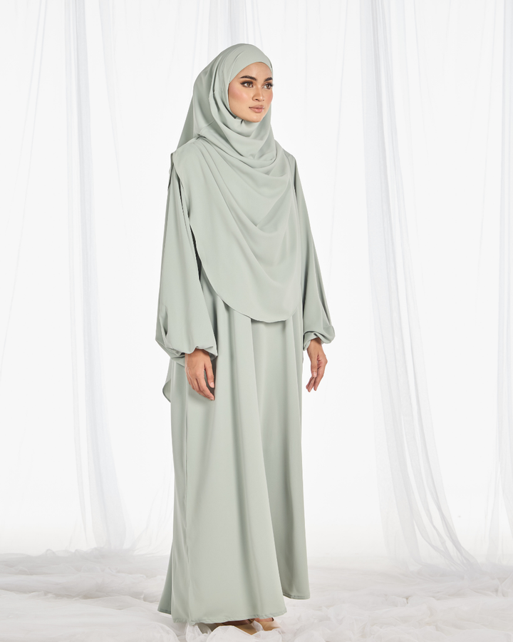 PO III : Warda Khimar Umrah Set in Mint