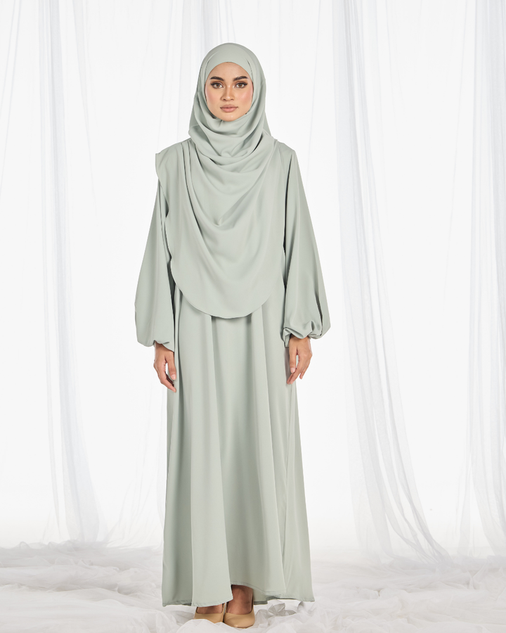 PO III : Warda Khimar Umrah Set in Mint