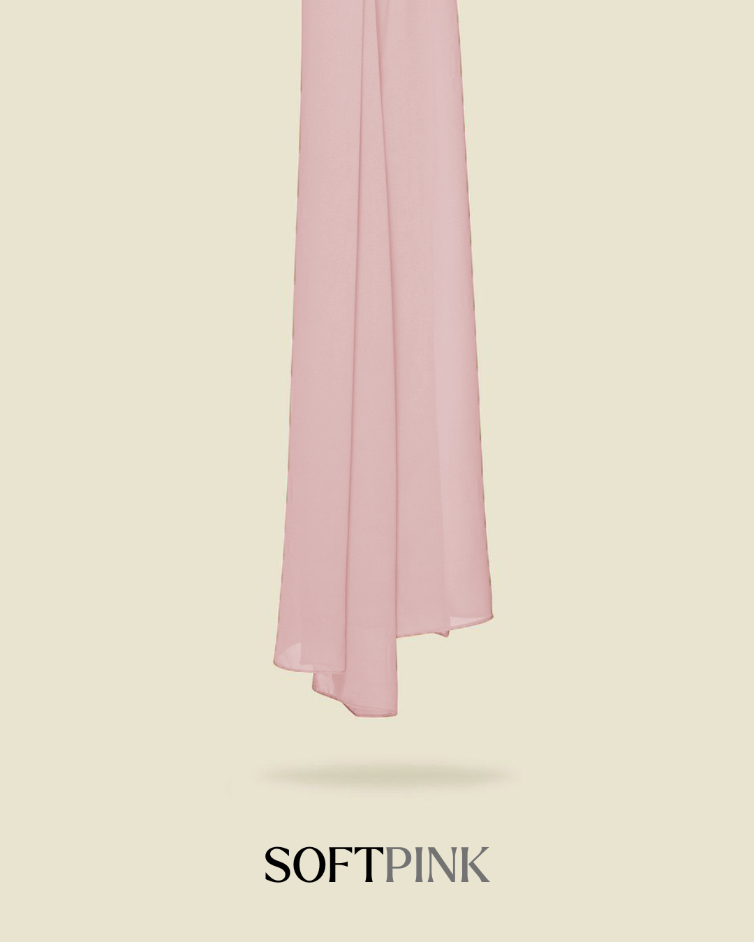 Leya Curved Tie Back Korean Chiffon Shawl