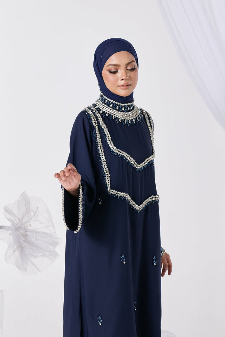 PO Luxe Series : Jeliqa Abaya in Navy