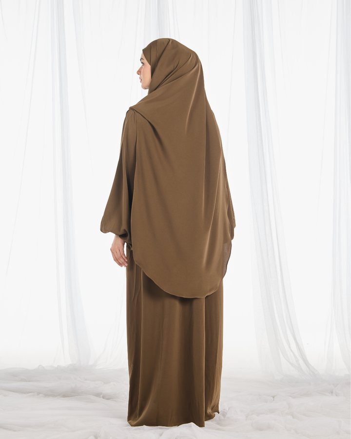 PO III : Warda Khimar Umrah Set in Olive