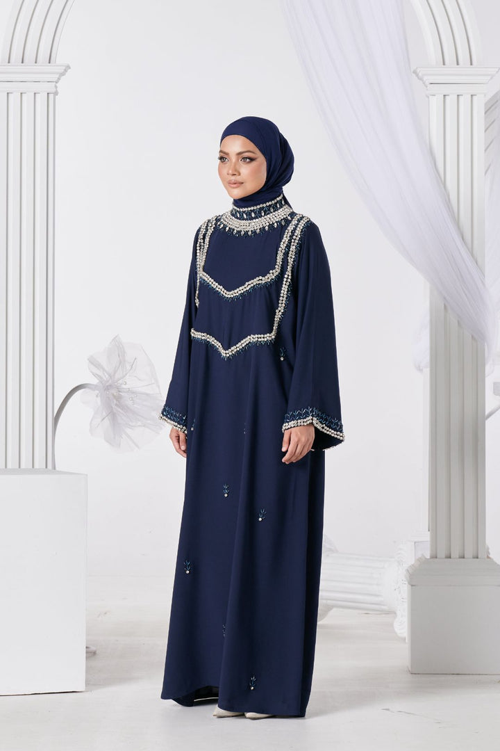 PO Luxe Series : Jeliqa Abaya in Navy