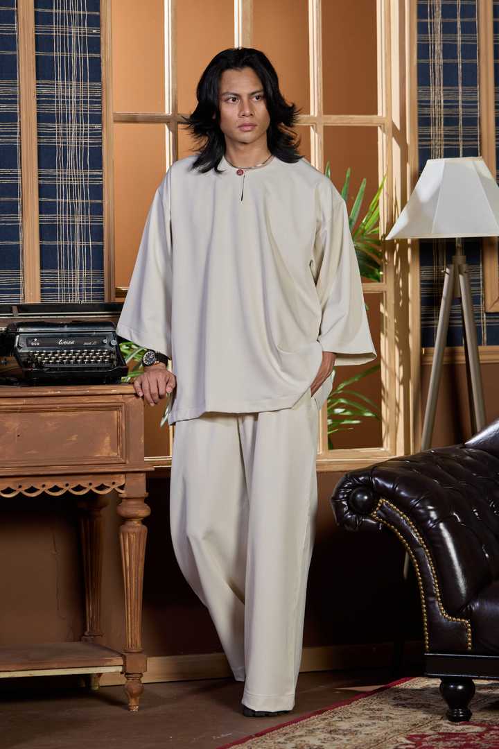Bentara Baju Melayu in Soft Beige