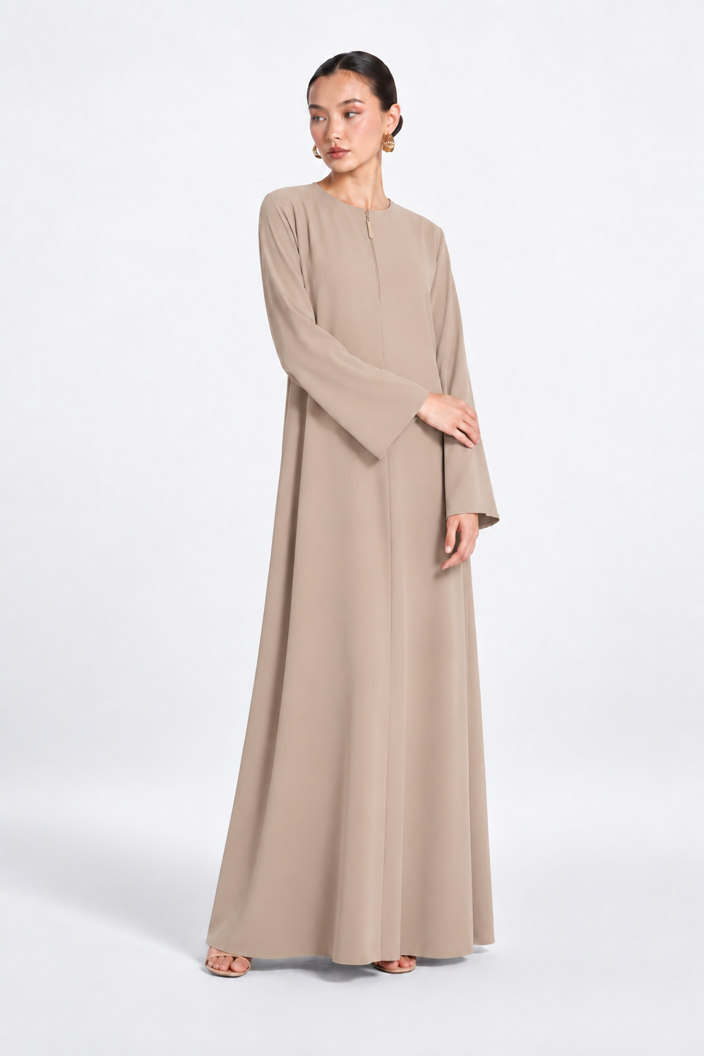 Basic Nidha Abaya Inner in Nude