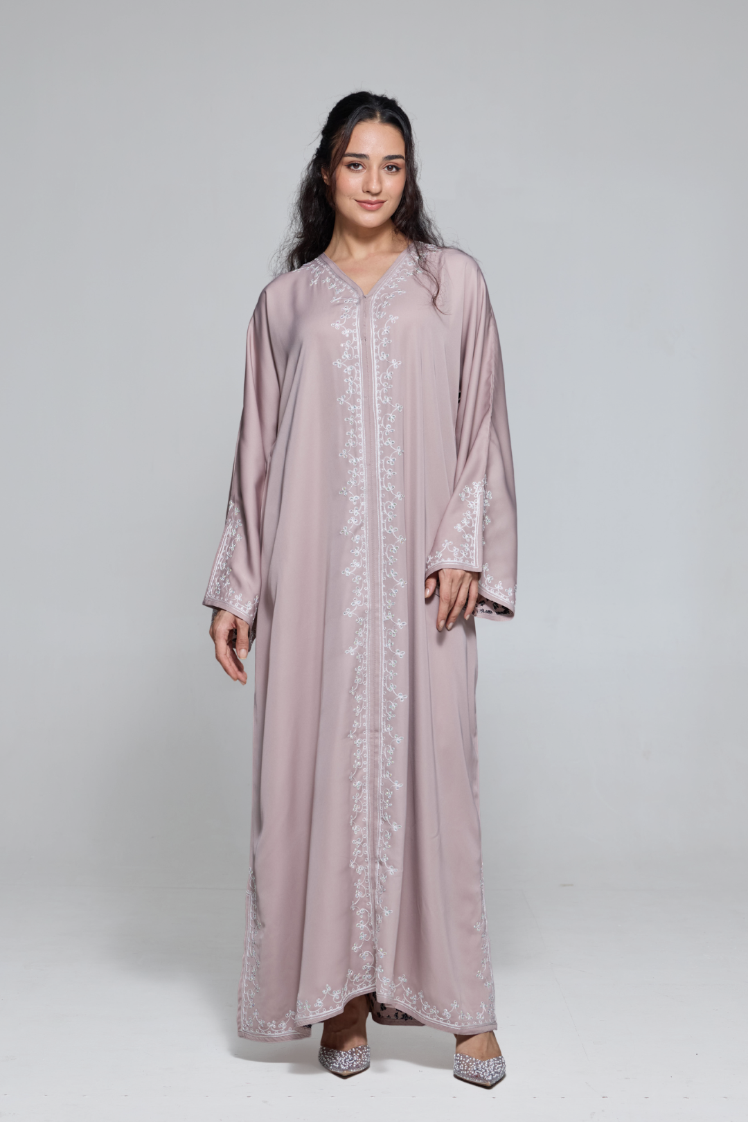 Nydia Abaya in Light Pink