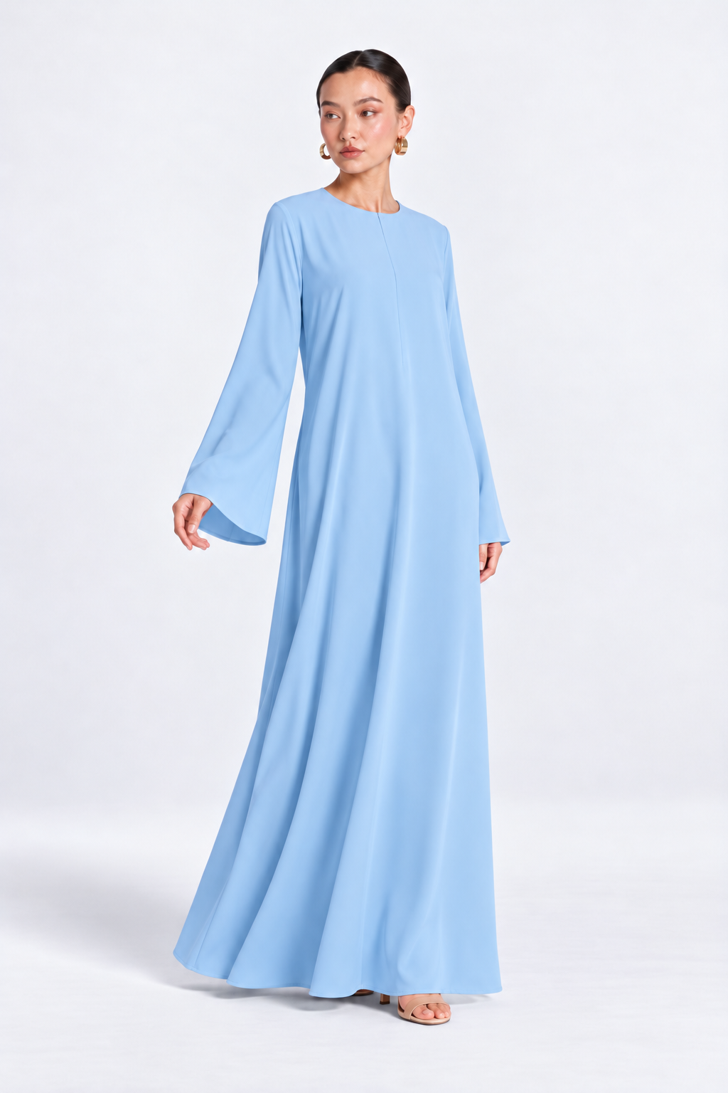 Basic Nidha Abaya Inner in Sky