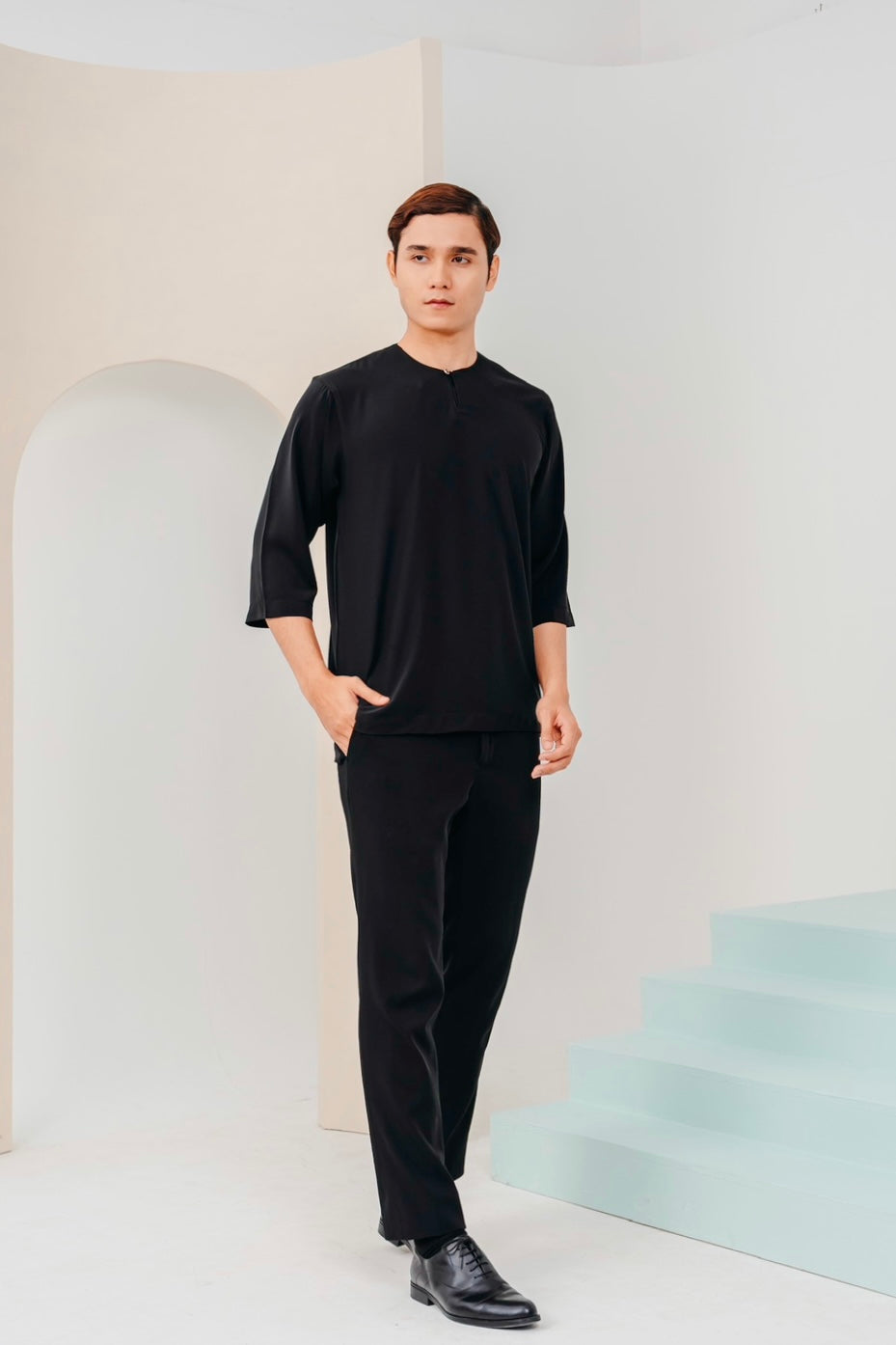 ARNA: Kurta 01 in Black