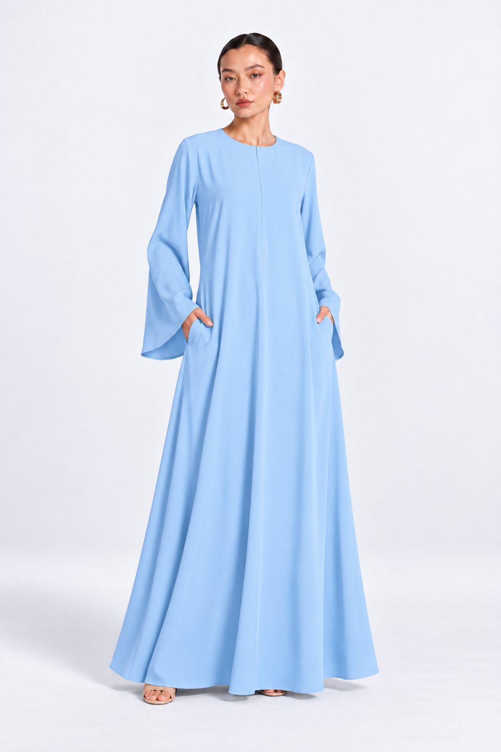 Basic Nidha Abaya Inner in Sky