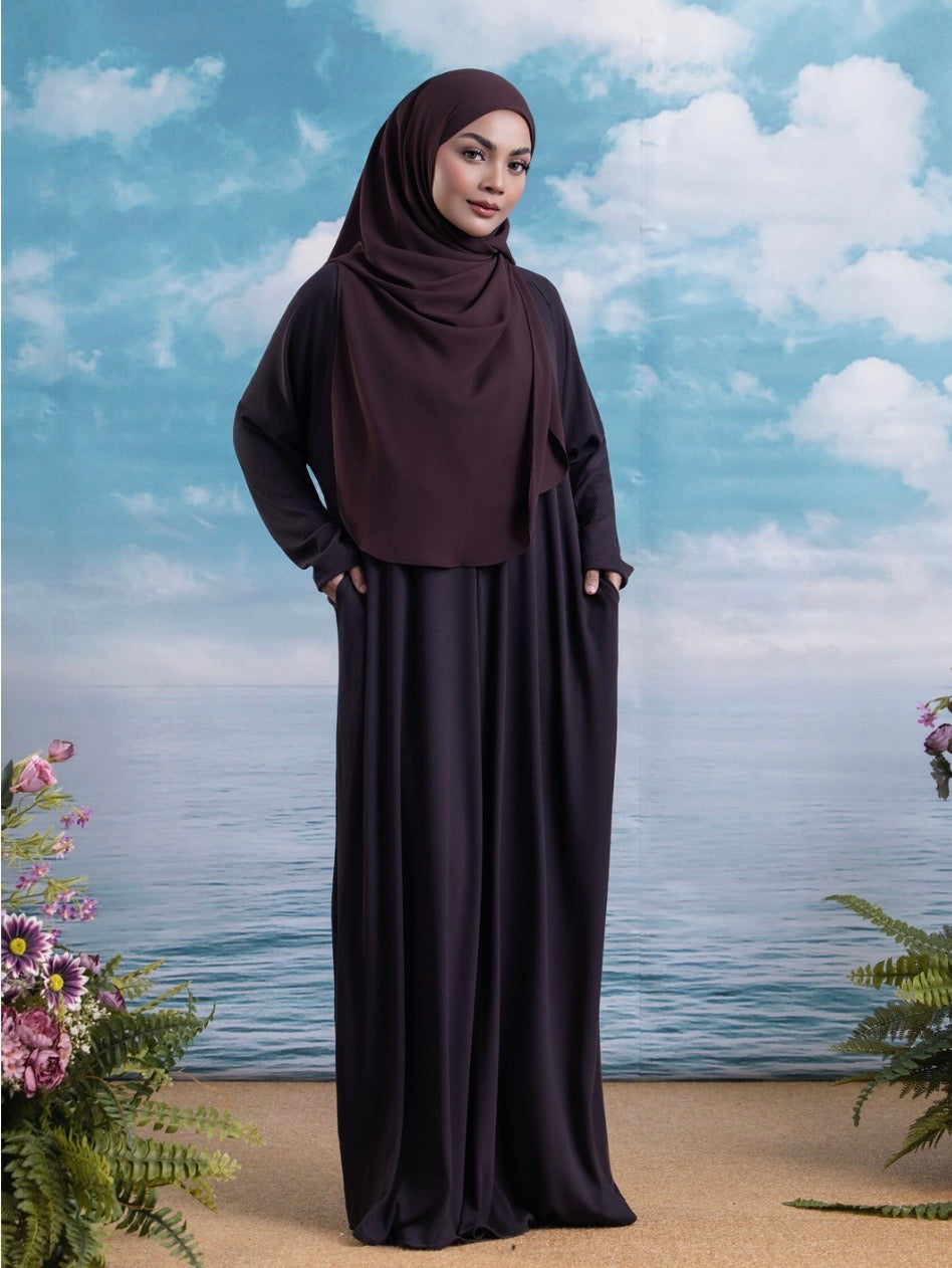 Eman Ribbed Batwing Abaya