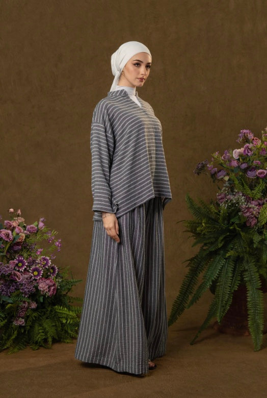 Selma Stripe Crinkle Pants Set