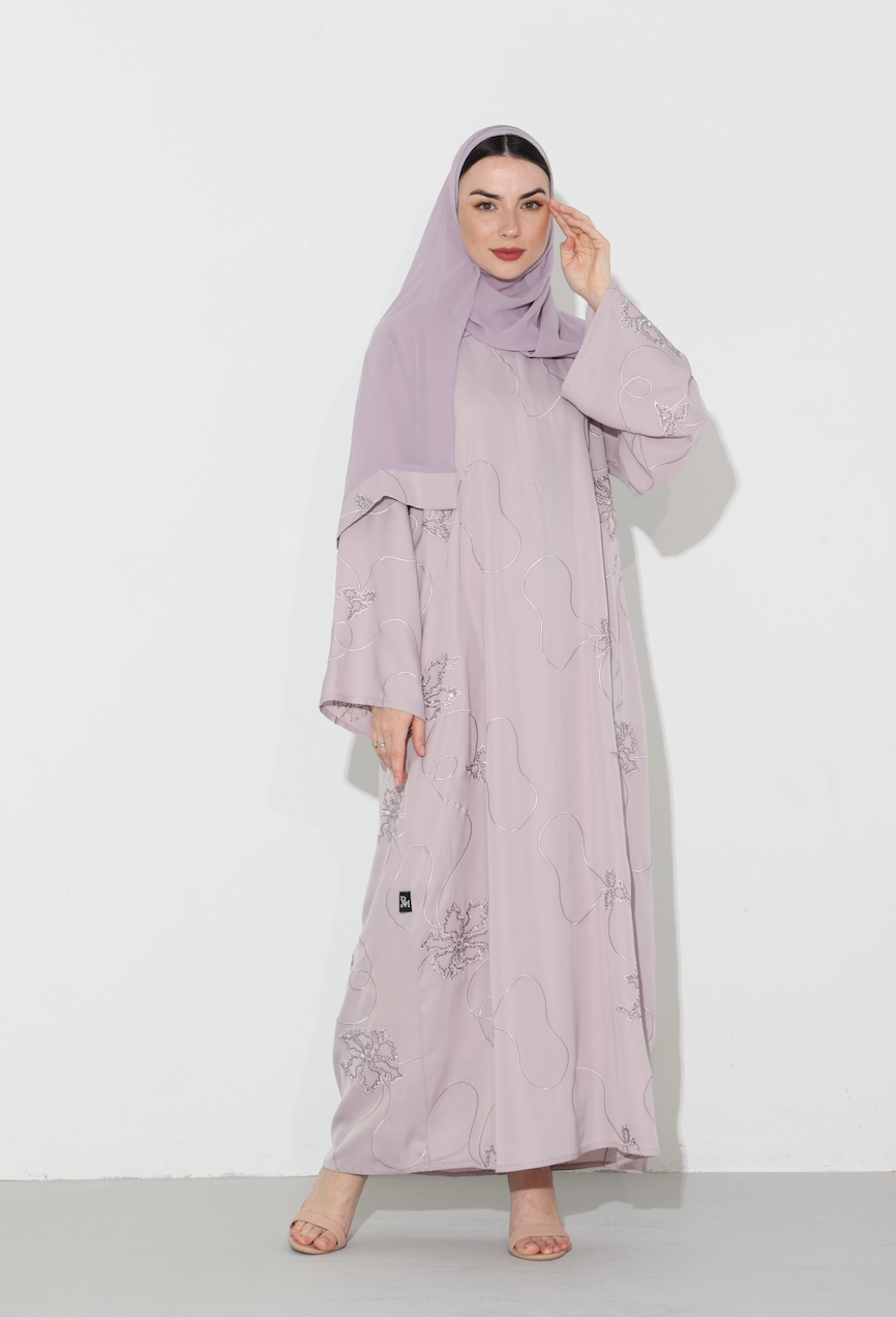 Musheera Abaya in Lilac