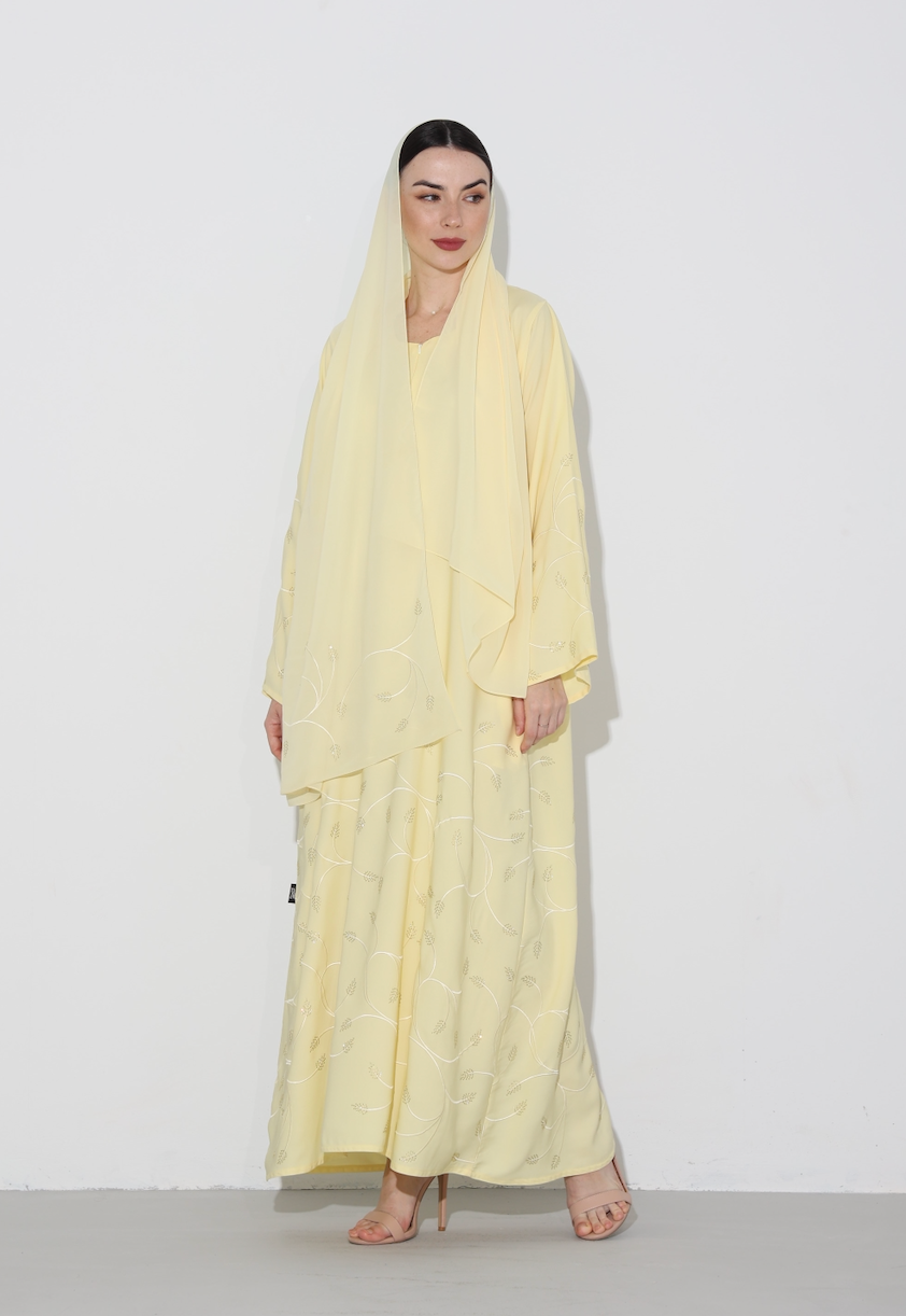 Fatina Abaya in Daffodil Yellow