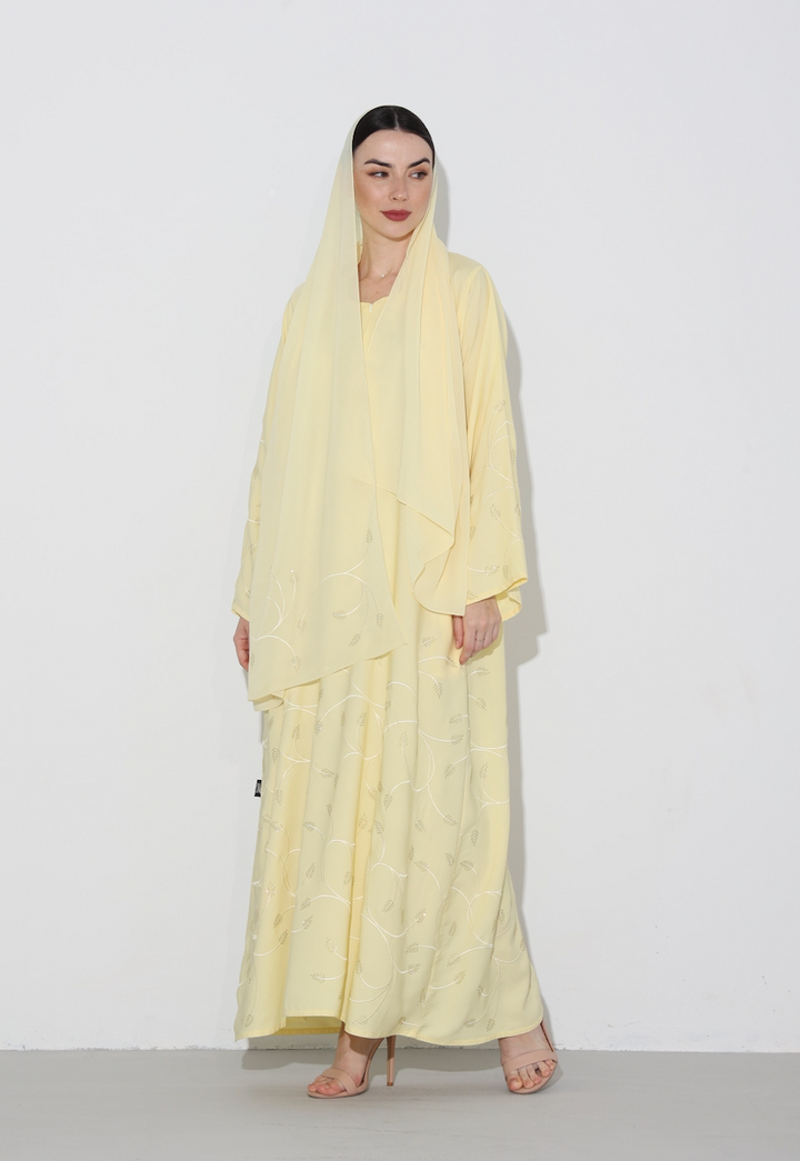 Fatina Abaya in Daffodil Yellow