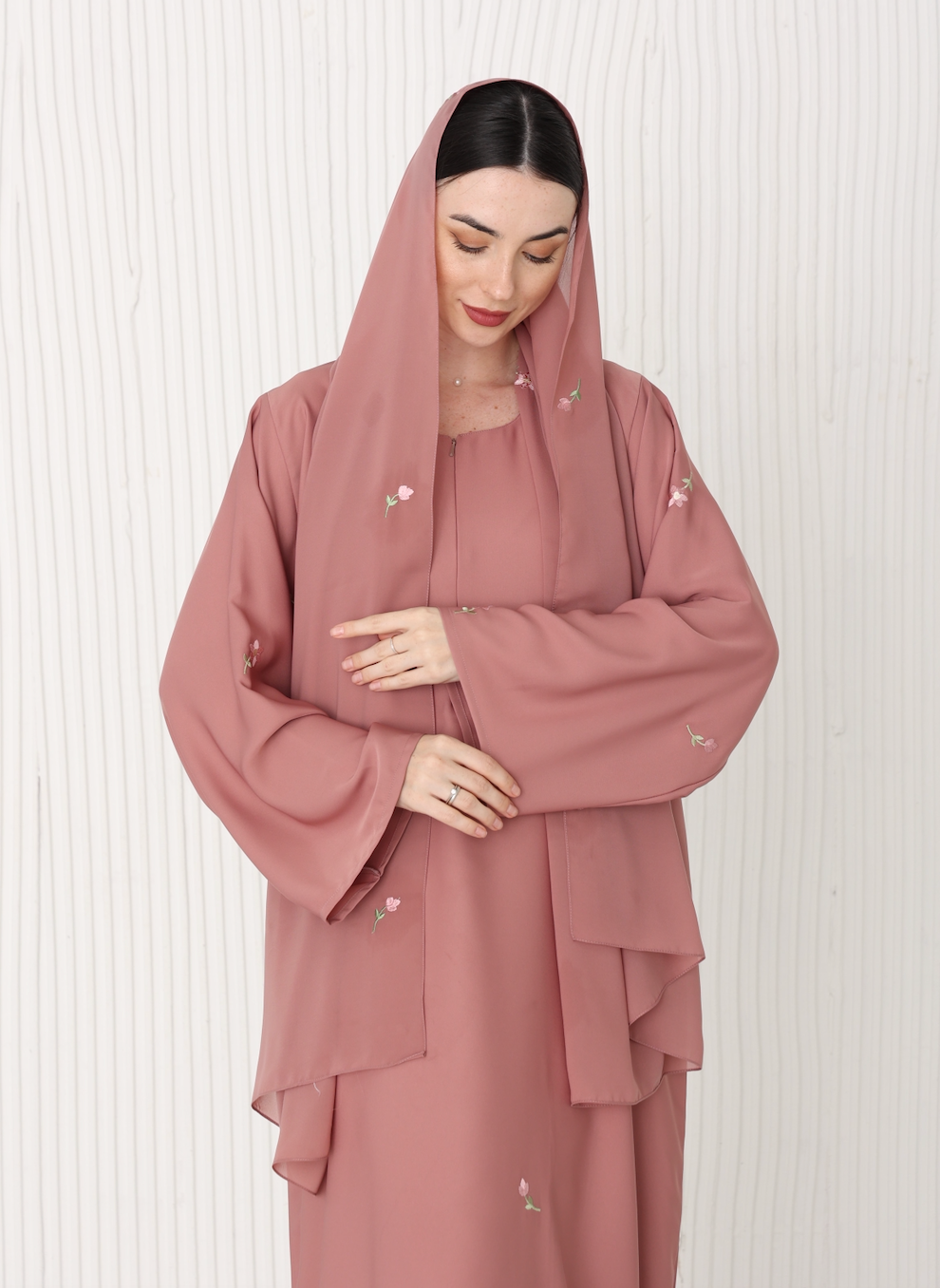 Baheera Abaya in Sweet Pink