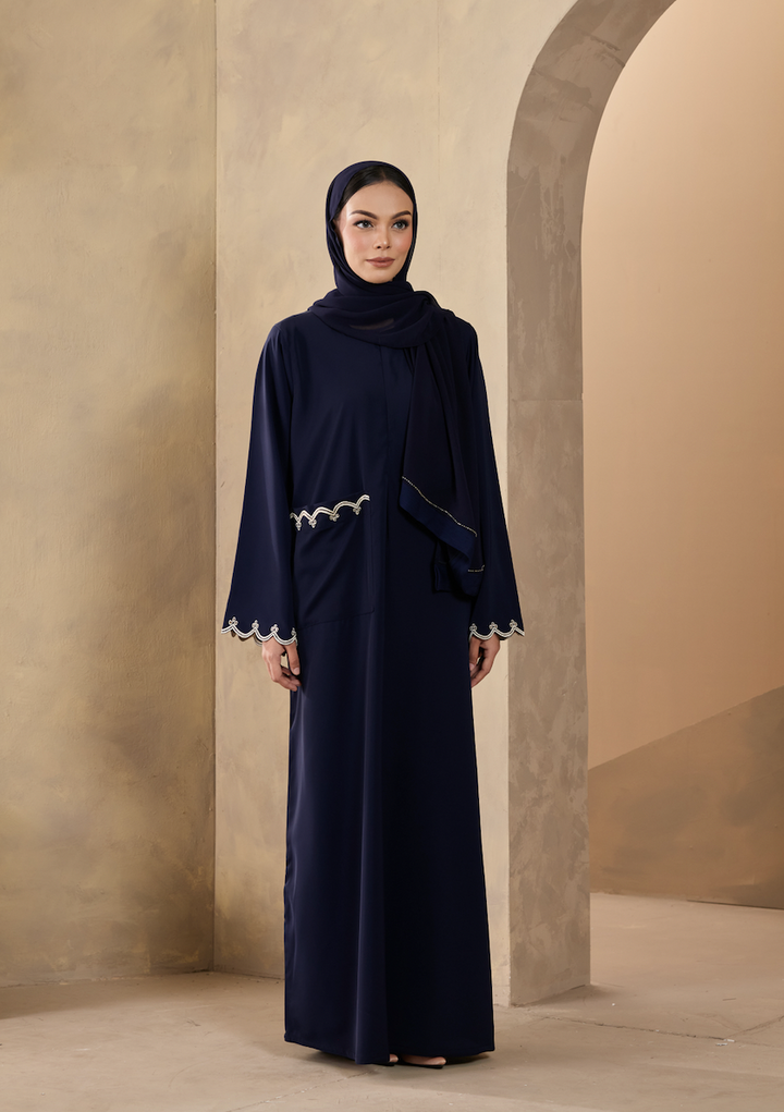 Erza Abaya in Navy Blue