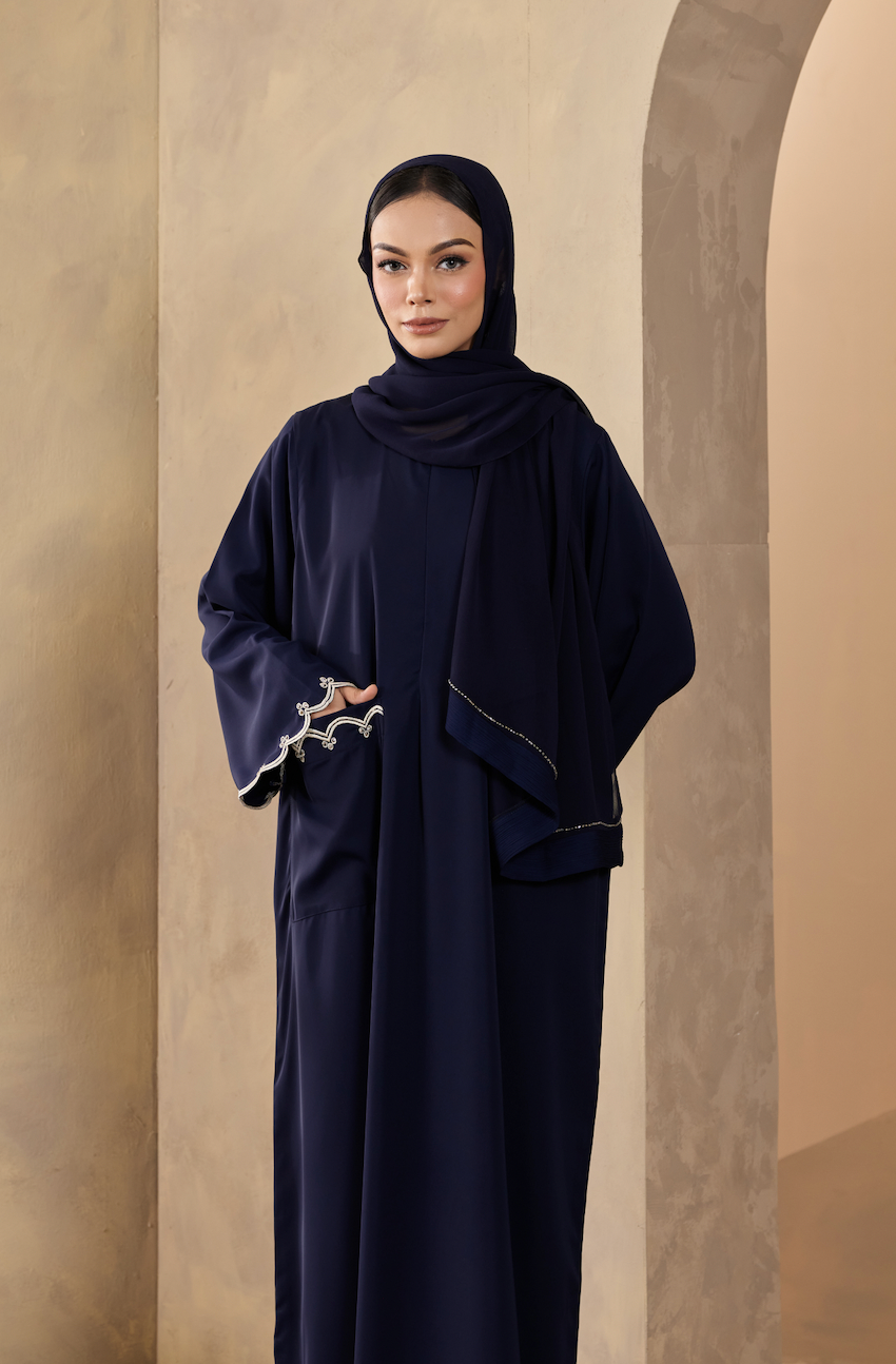 Erza Abaya in Navy Blue