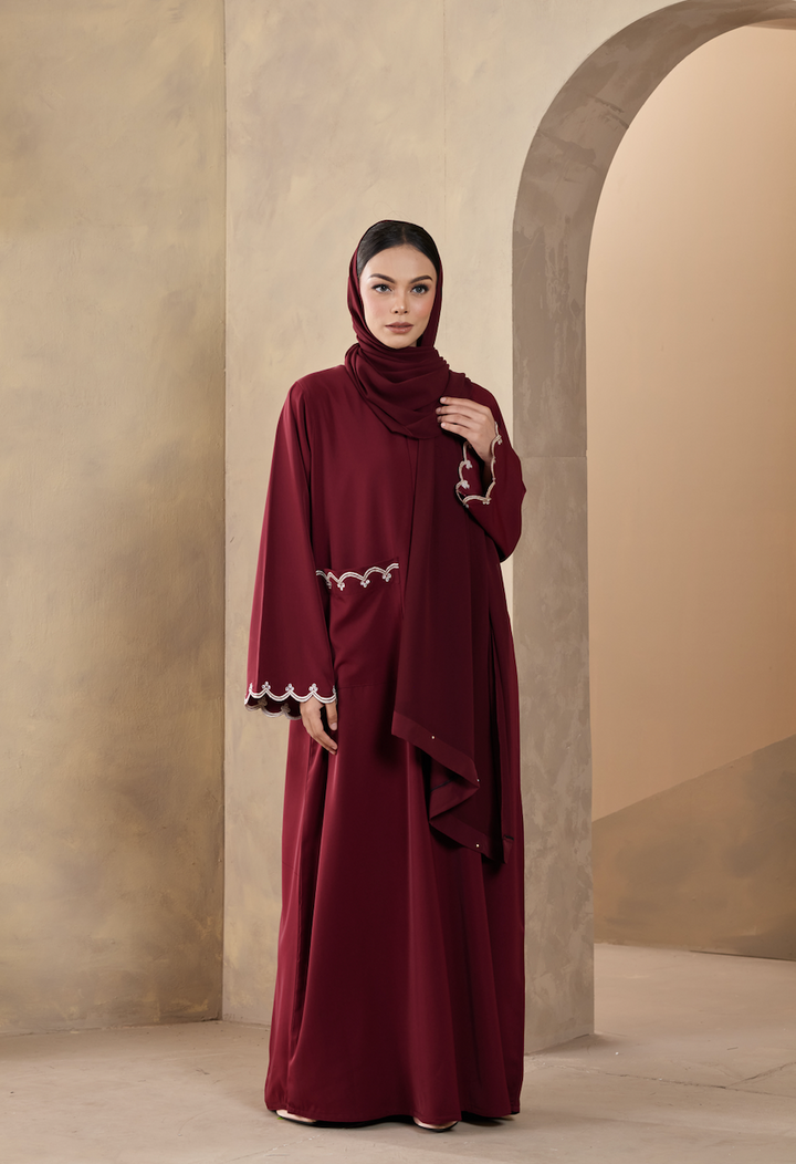 Erza Abaya in Maroon