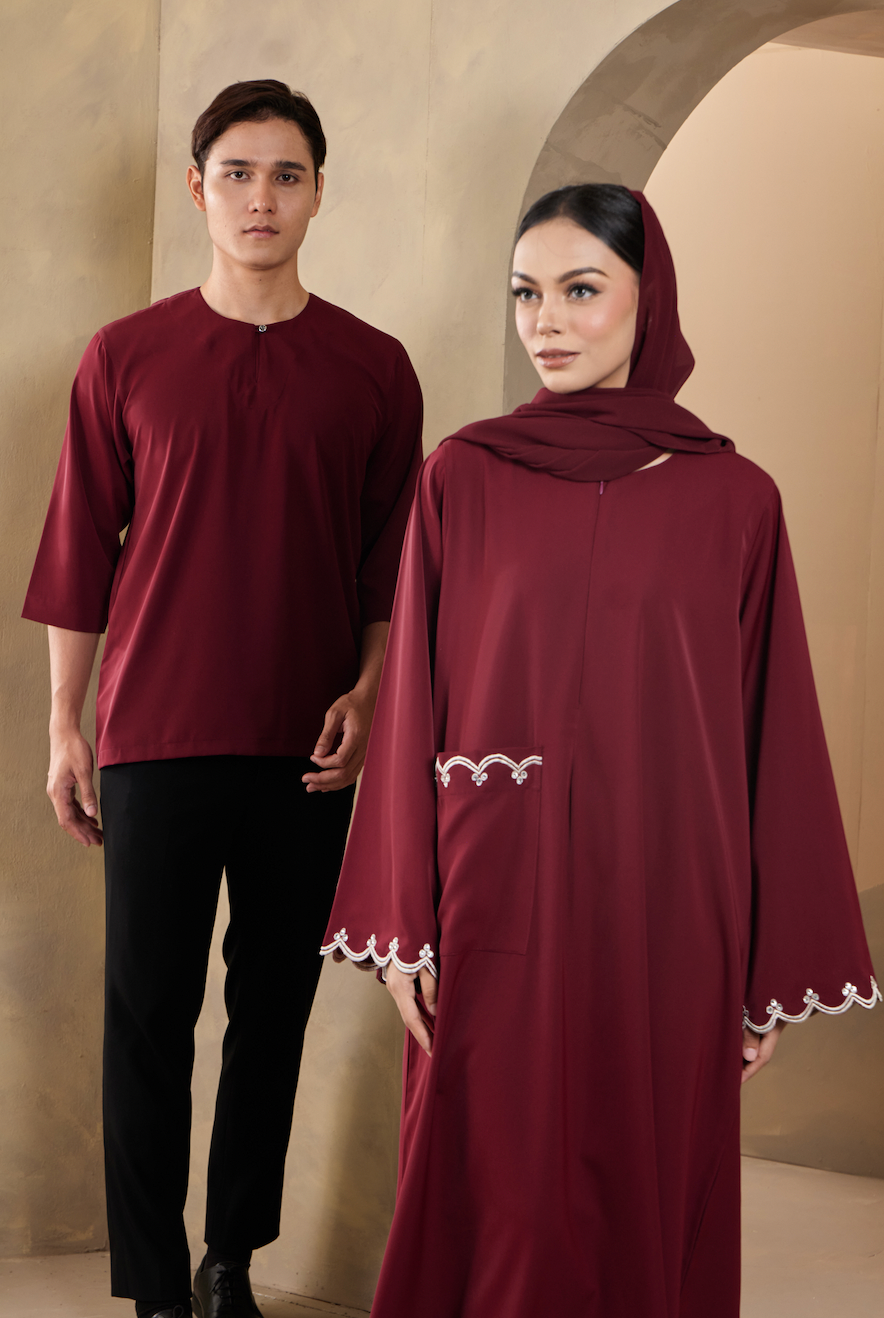 Erza Abaya in Maroon