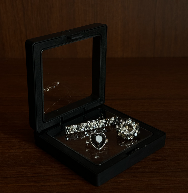 Aura Trilogy Crystal Korean Brooch - Free Heart Crystal Petite Brooch
