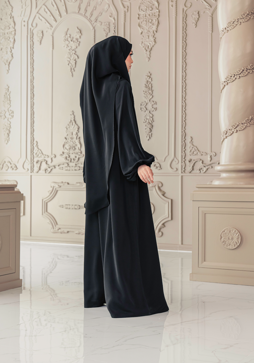 Warda Khimar Umrah Set in Black