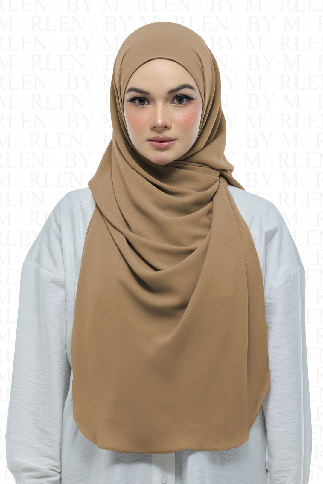 Leya Curved Tie Back Korean Chiffon Shawl