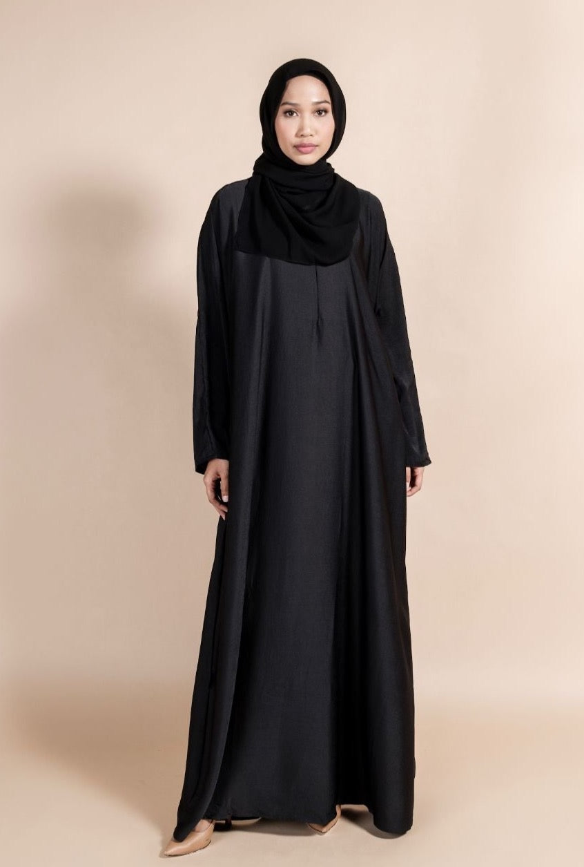 Longsleeve Ironless Silk Inner in Black